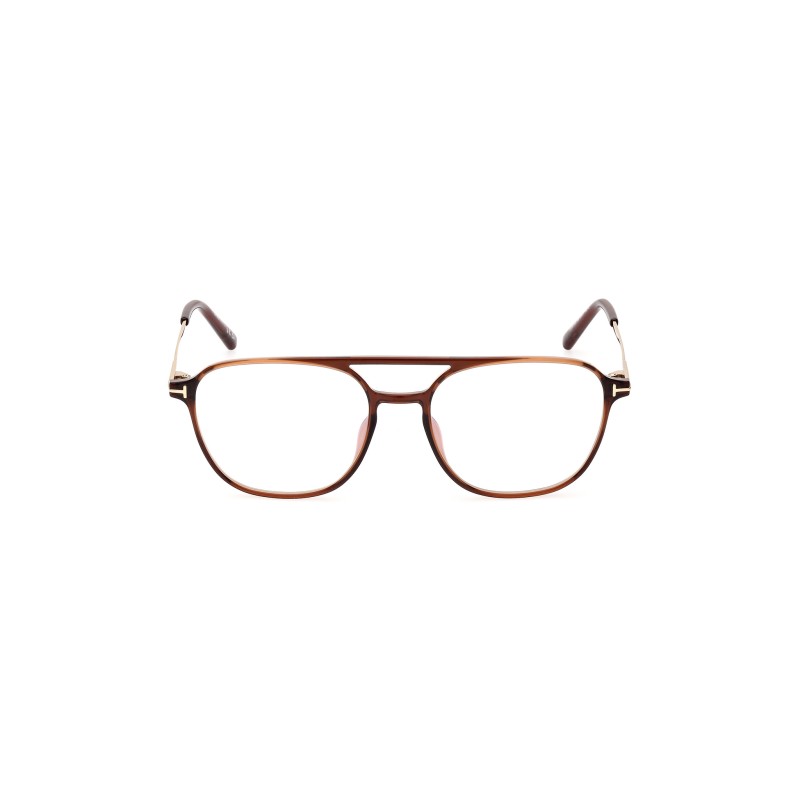 Tom Ford FT 5874-B Blue Filter 048 Marrone Scuro Lucido