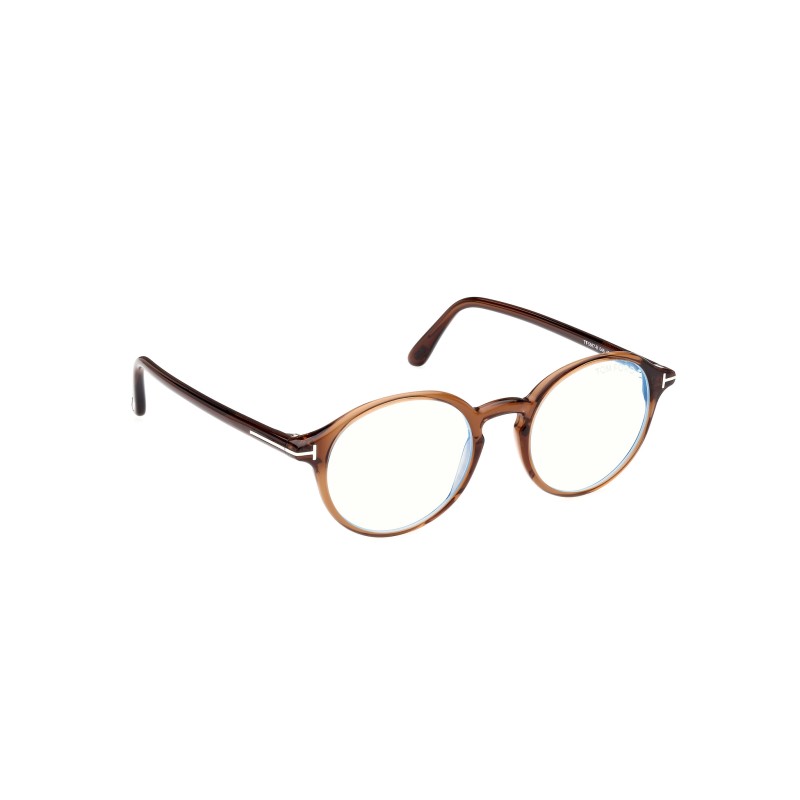 Tom Ford FT 5867-B Blue Filter 048 Marrone Scuro Lucido