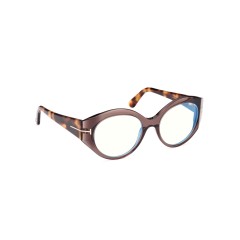 Tom Ford FT 5950-B Blue Block 048  Marrone Scuro Lucido