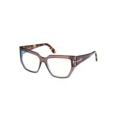 Tom Ford FT 5951-B Blue Block 048  Marrone Scuro Lucido
